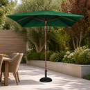 Commercial Double Pulley Parasol 2.5m Diameter Green