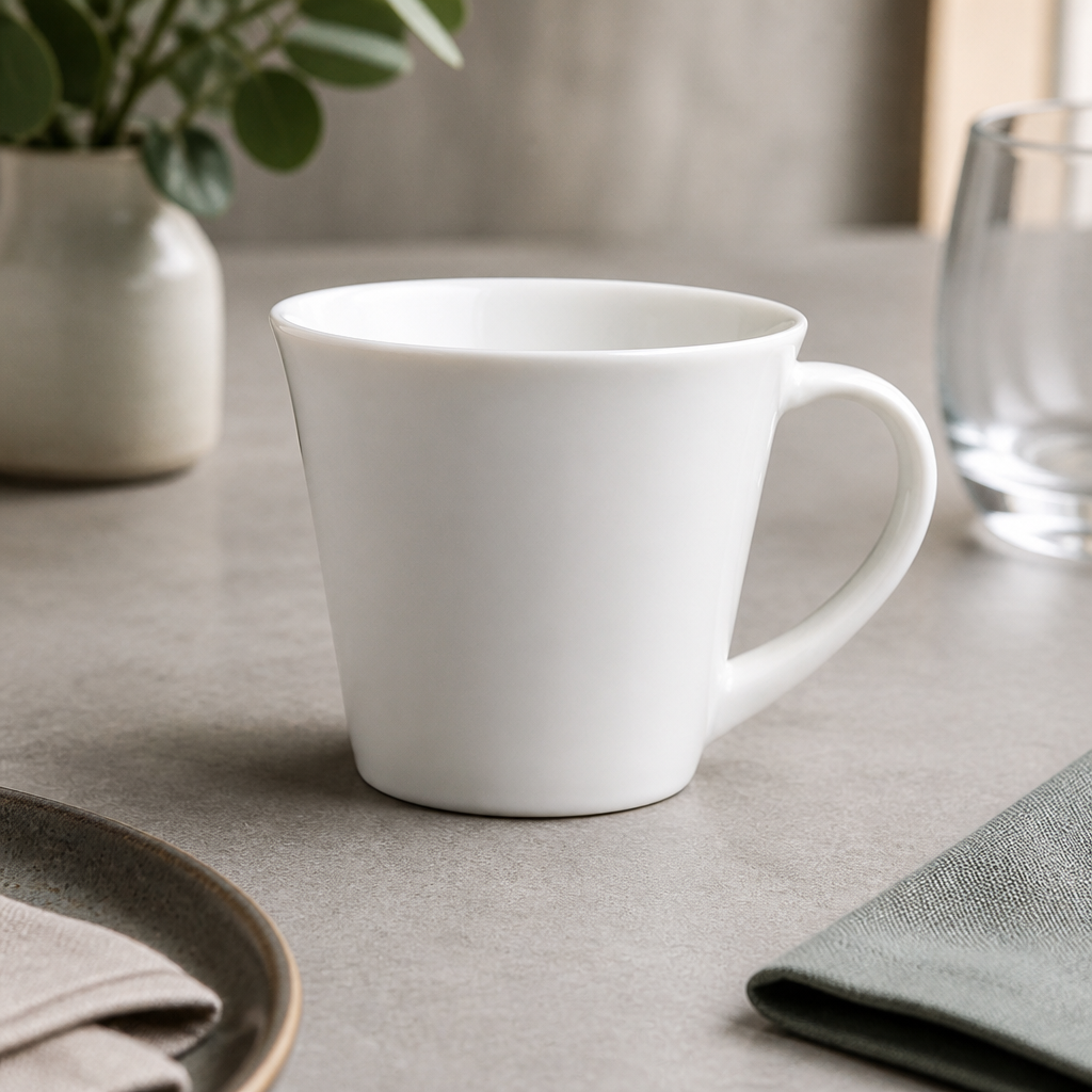 Commercial Tea Cups 230ml Porcelain Dishwasher Safe 6 Pack