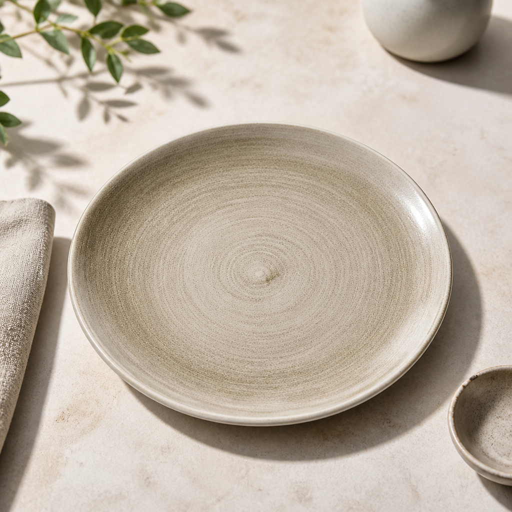 Commercial Round Plates 286mm Stonewashed Taupe 12 Pack