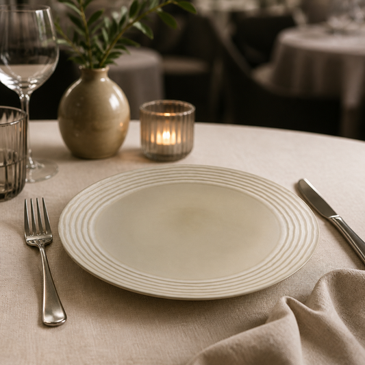 Commercial Deep Coupe Plates 281mm Rustic Design 12 Pack
