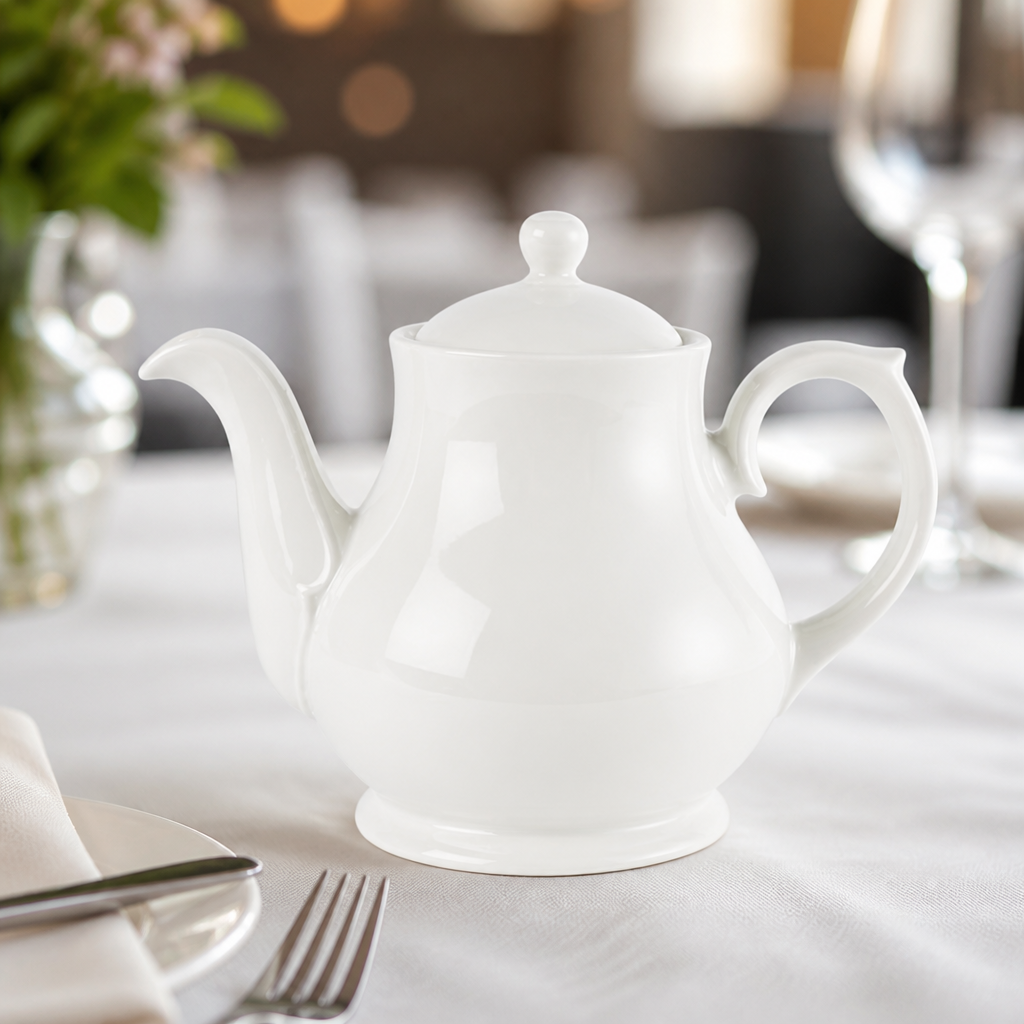 Commercial Tea and Coffee Pots 852ml - 4 Pack Whiteware