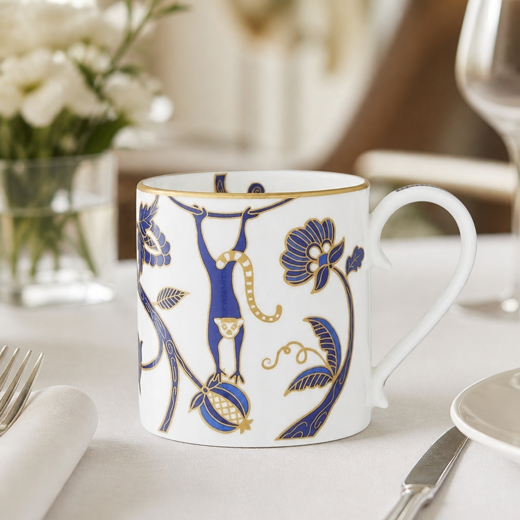 Commercial Coupe Mugs 350ml Dark Blue 12 Pack for Dining