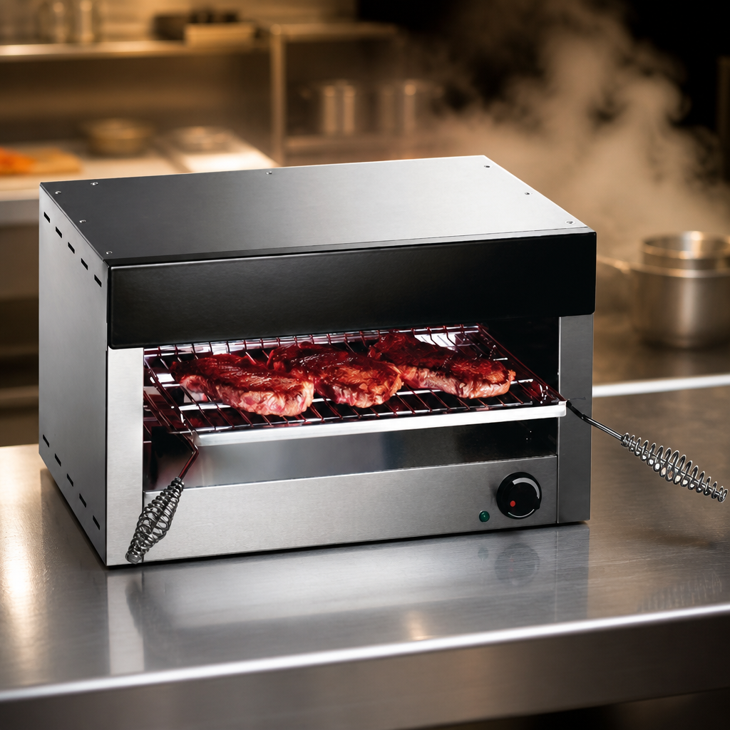 Compact Commercial Salamander Grill for 8 Slices of Toast