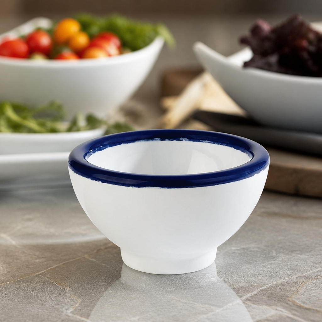 Pure Bowl White & Blue 55mm 20ml (Single)