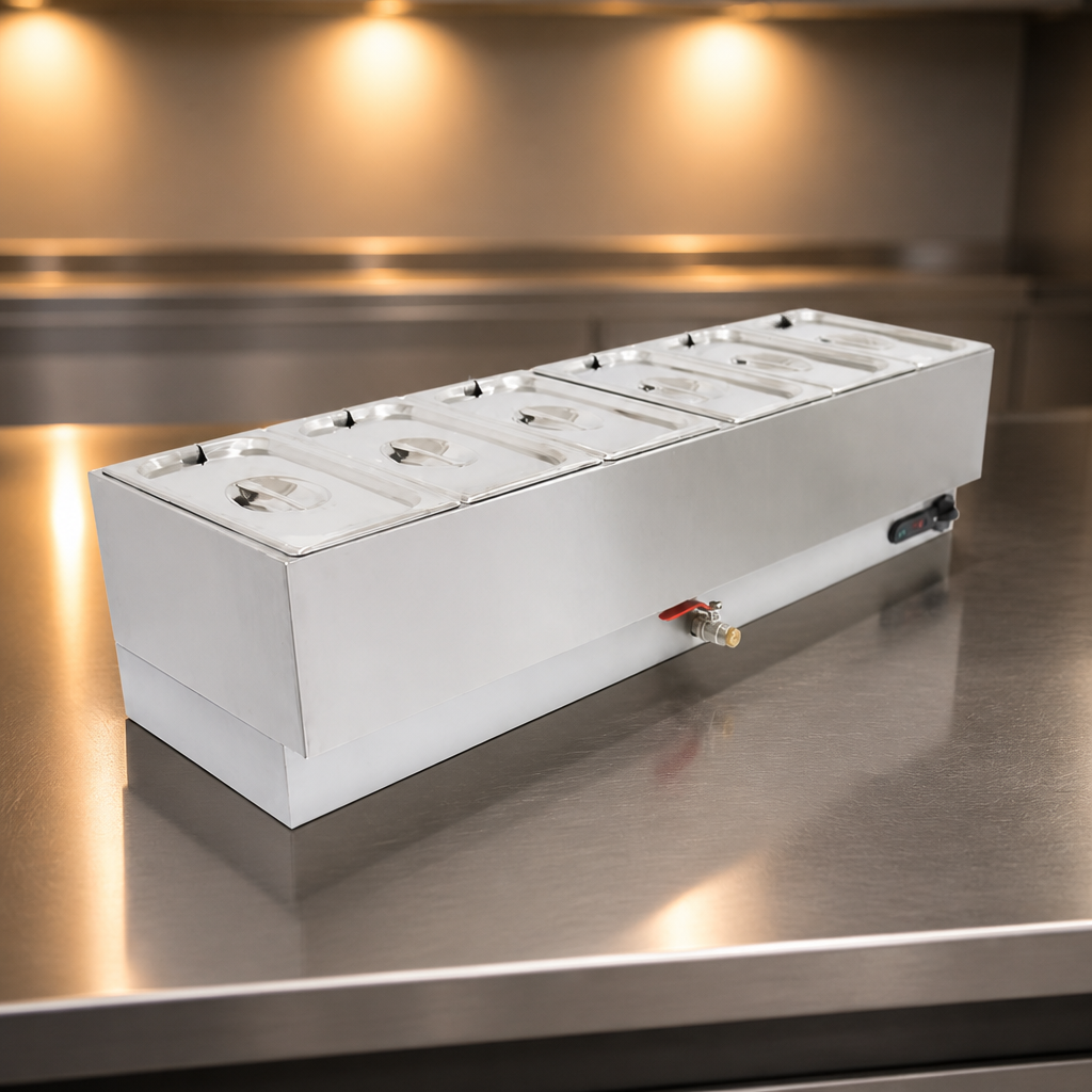 Commercial Electric Wet Well Bain Marie 6x GN 1/3 Capacity