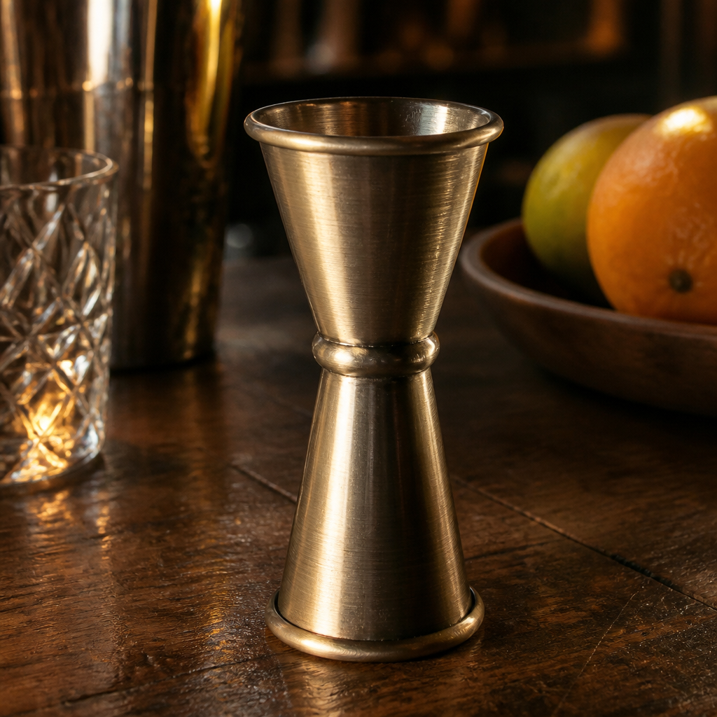 Commercial Antique Brass Plated Jigger 25ml/35ml/50ml