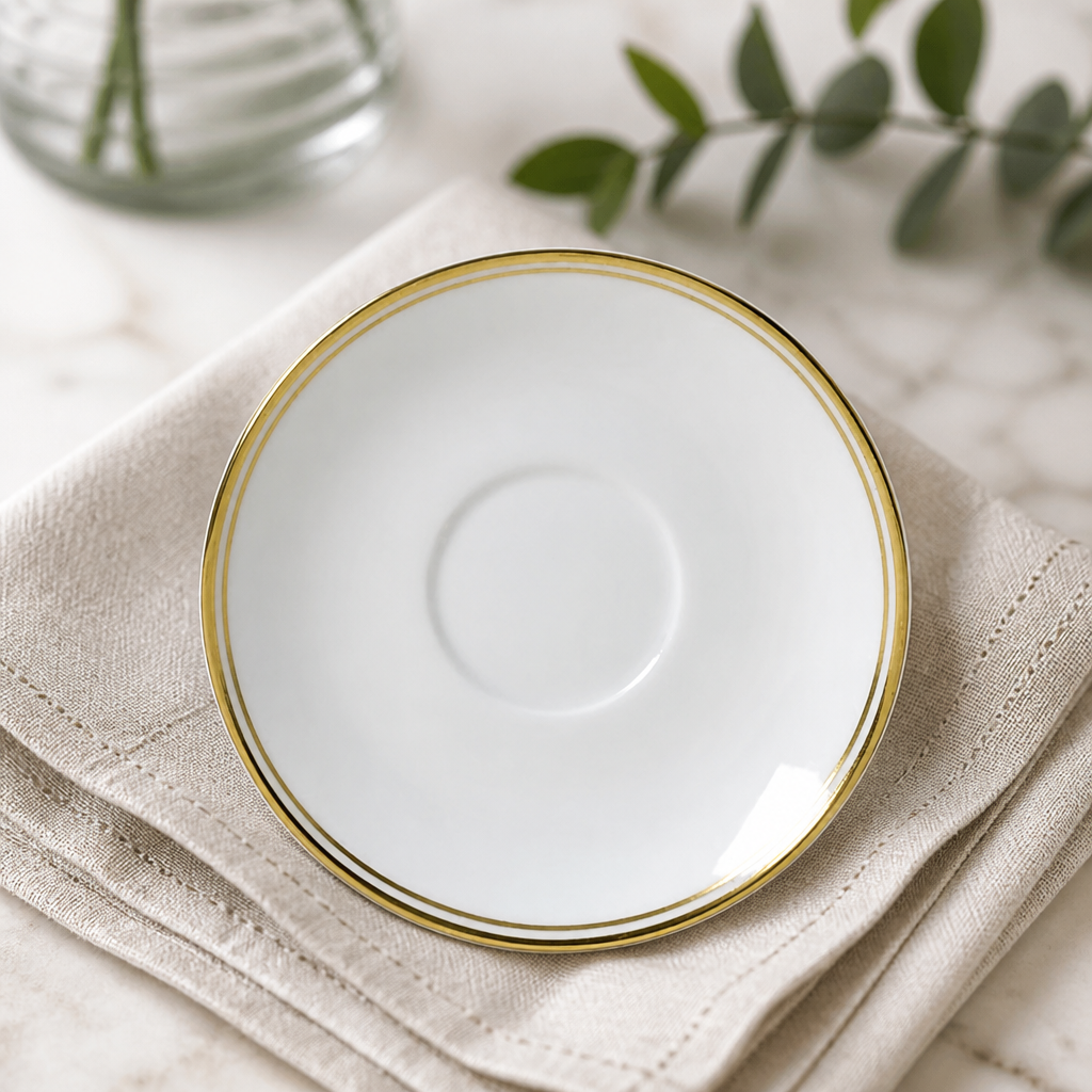 Commercial Burnished Gold Espresso Saucers 120mm - 12 Pack