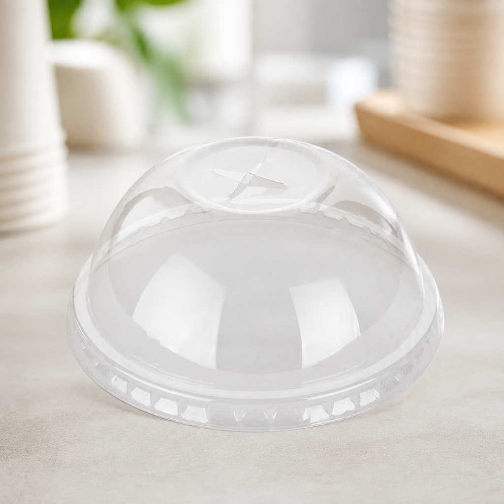 Recyclable rPET Domed Lids for 12/16/20oz Cold Cups 400 Pack