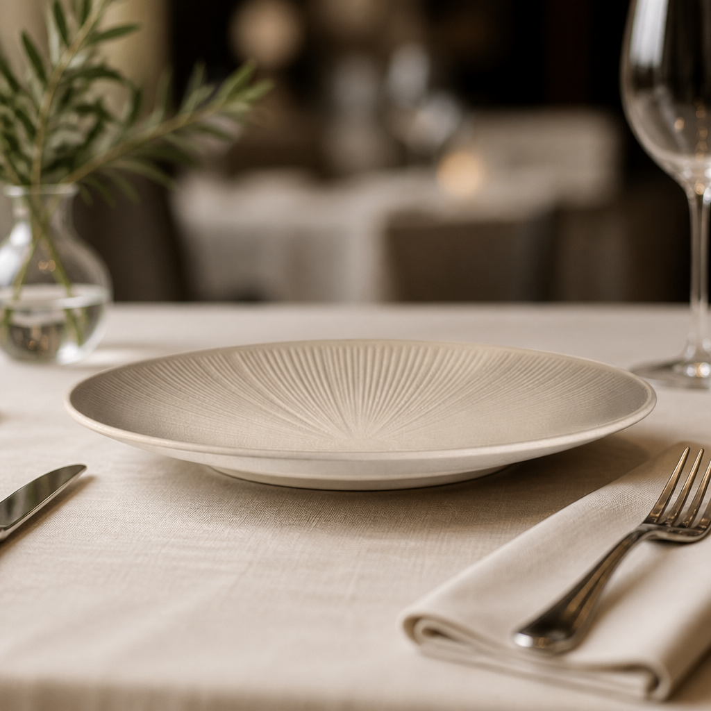 Commercial Melamine Pizza Plate 330mm in sand colour