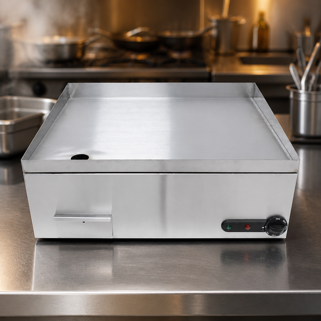 Large Electric Griddle 600mm Stainless Steel for commercial kitchens