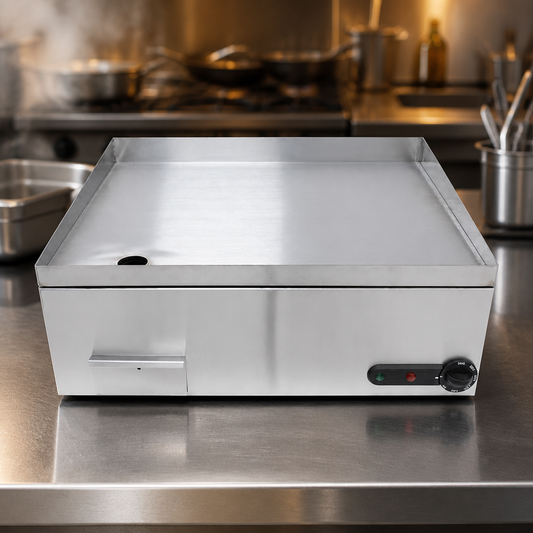 Large Electric Griddle 600mm Stainless Steel Commercial Kitchen