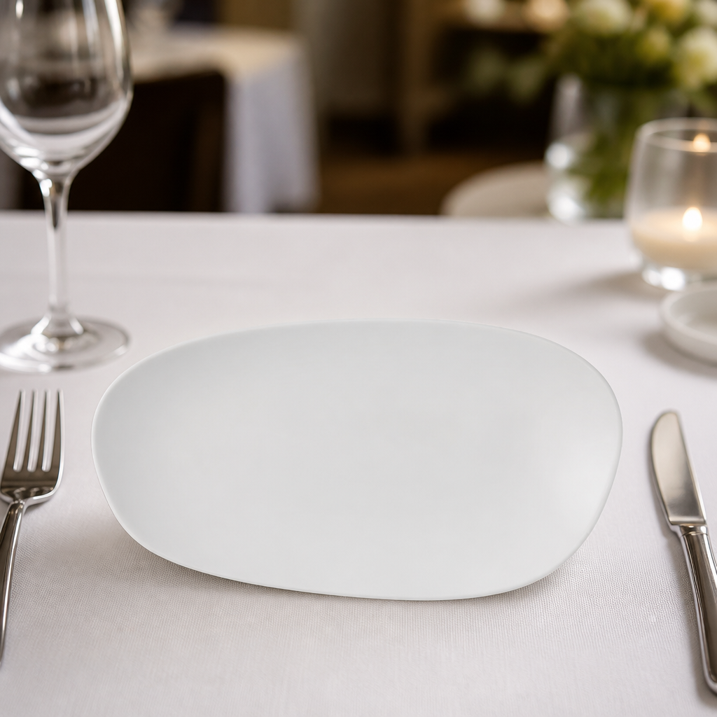 Pack of 12 Commercial Opal Platters 260x150mm