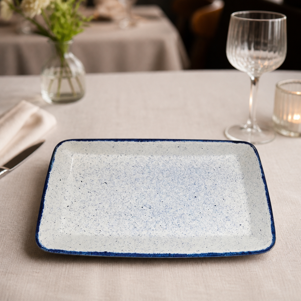 Commercial Rectangular Baking Dishes 3.5Ltr Indigo Blue 4 Pack