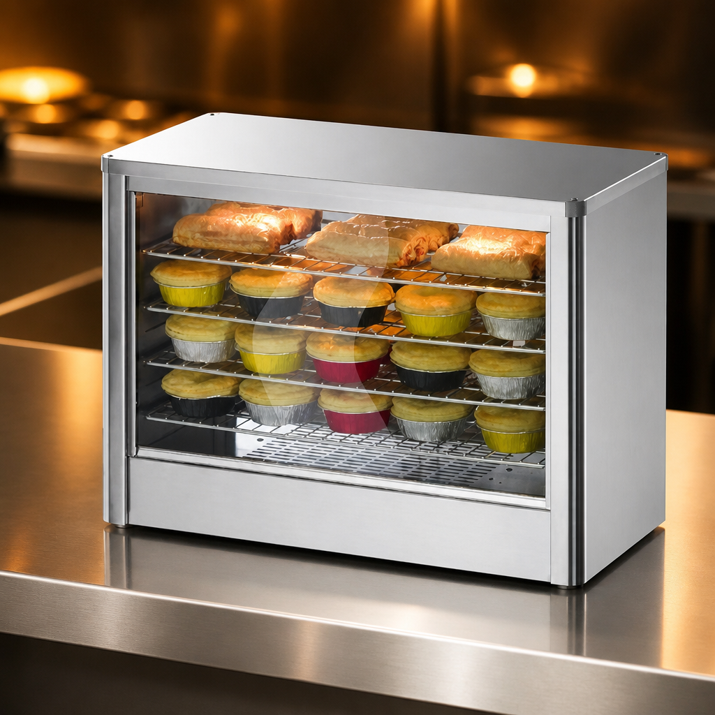 Commercial Food and Pie Warmer 520mm x 710mm Stainless Steel