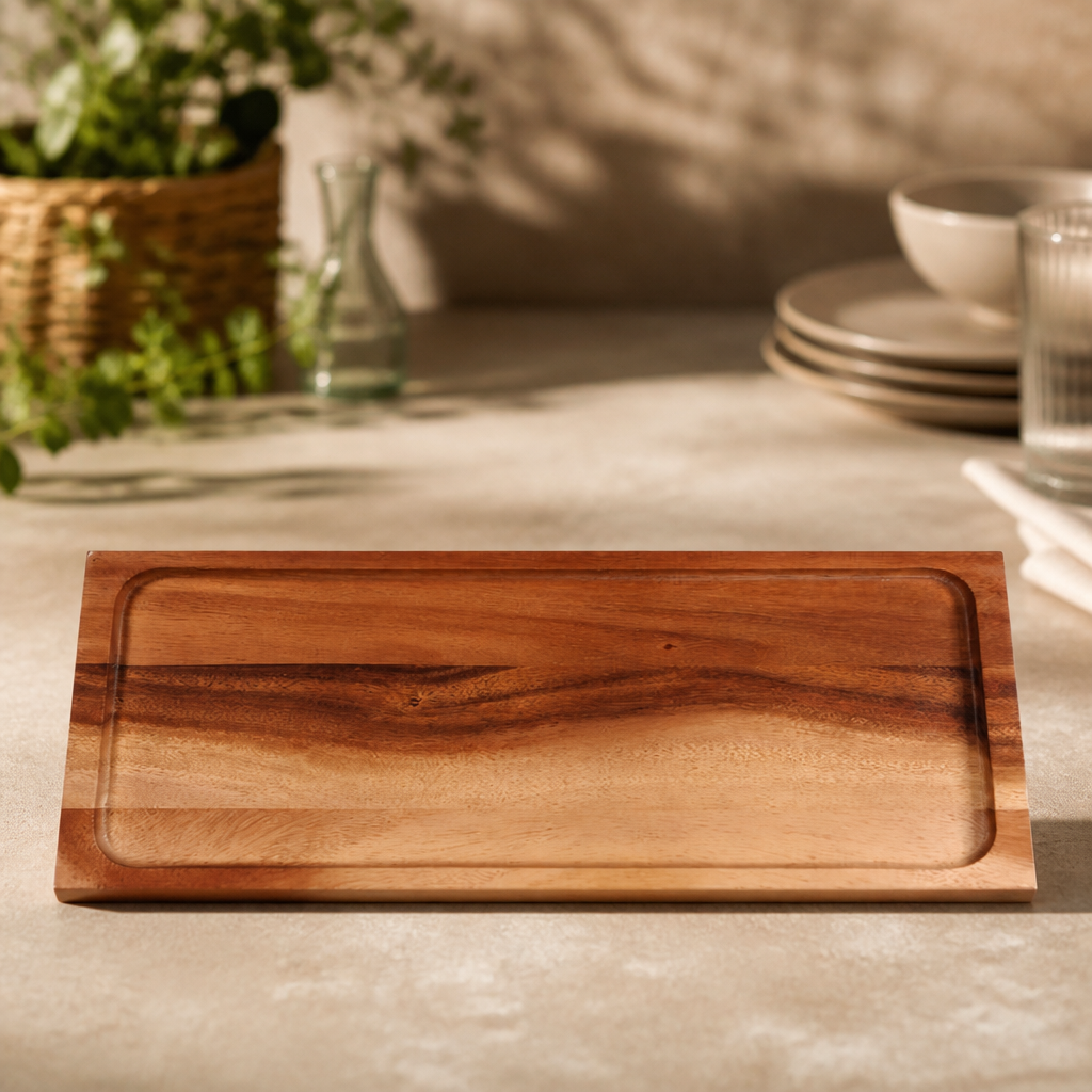 Commercial Wooden Serving Board 410 x 165mm 4 Pack