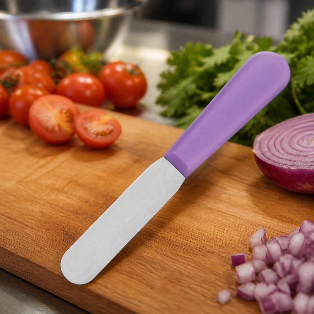 Commercial Purple Palette Knife 10cm for Sensitive Ingredients
