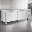 Commercial Four Door Slimline Counter Fridge 511L Capacity