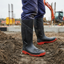 Premium Safety Wellington with Comfortable Toecap and Midsole, S5 SRC Slip Resistance, Available in Sizes 4-13