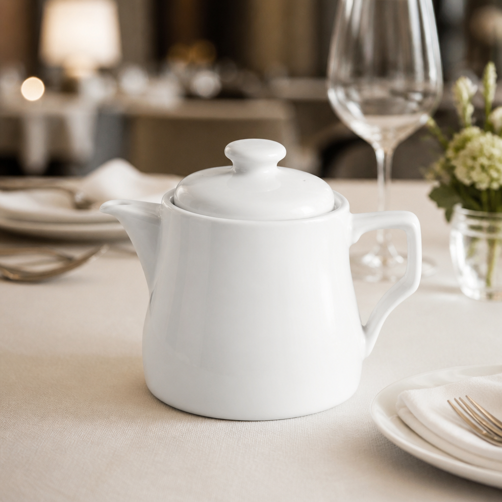 Commercial Teapot 460ml Porcelain Set of 6