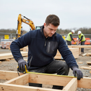 Heavy Duty 1/4 Zip Fleece with Durable Elbow Patches and Reflective Zips for Enhanced Visibility