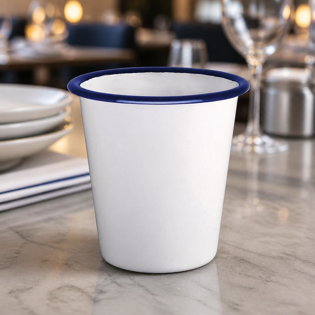 Commercial Enamel Tumblers 310ml Retro Style 6 Pack