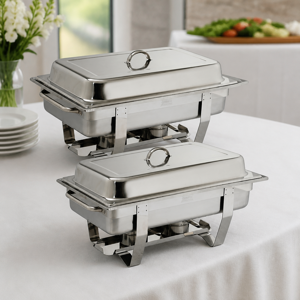 9Ltr Commercial Chafing Dishes Set 1/1 GN Stainless Steel