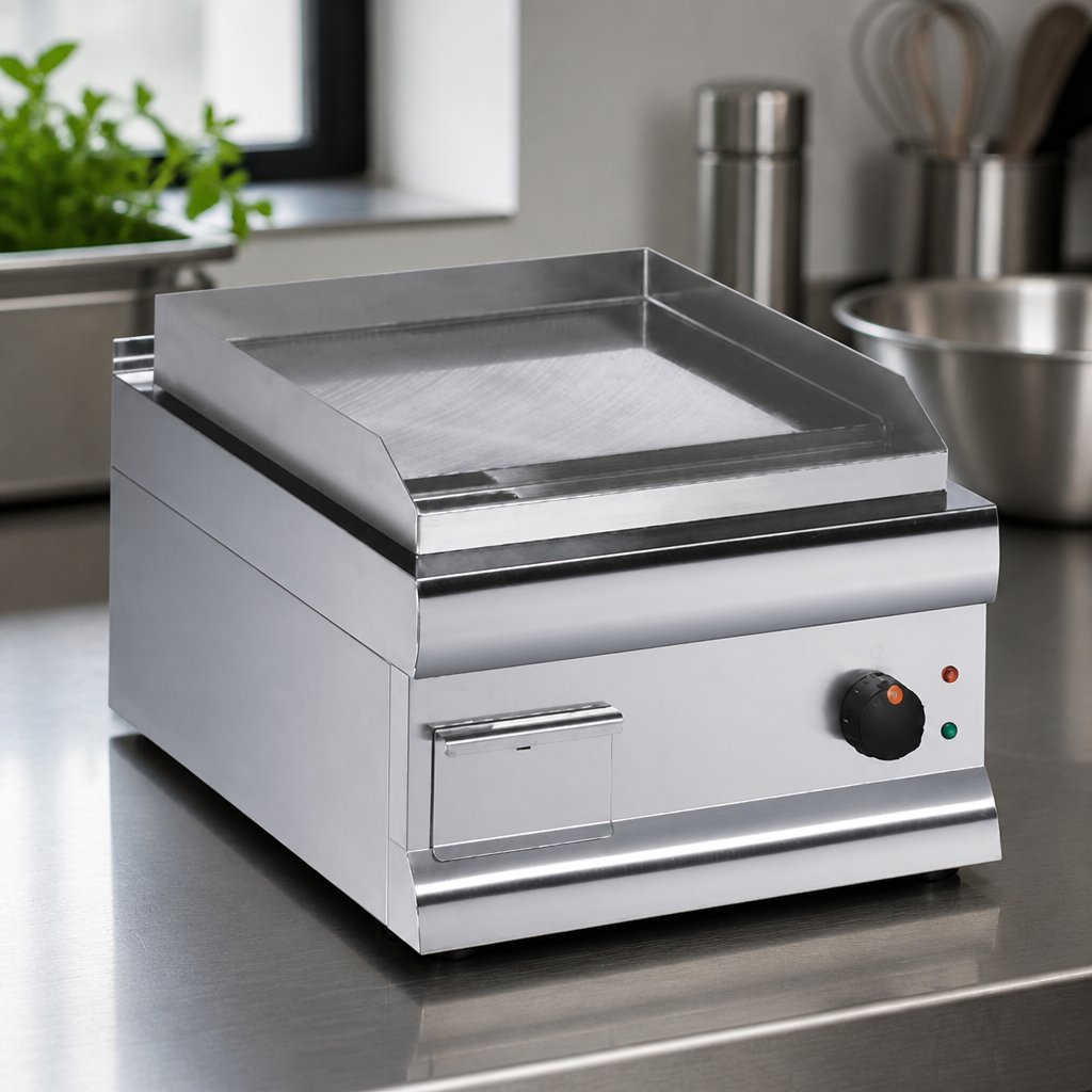 Commercial Electric Griddle 405 x 412mm Steel Plate 2.7kW