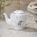 Commercial 4-Cup Teapot Bone China Scratch-Resistant Glaze