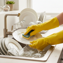 Premium Rubber Household Gloves for Food Preparation - Yellow - Slip Resistant with Soft Flock Lining