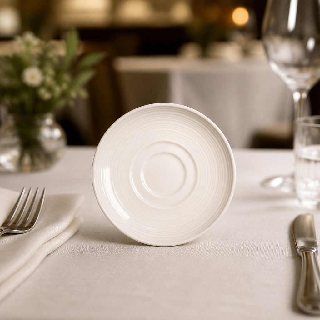 Commercial Porcelain Saucers 117.5mm - 12 Pack