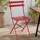 Commercial Red Folding Chairs Outdoor Seating 2 Pack