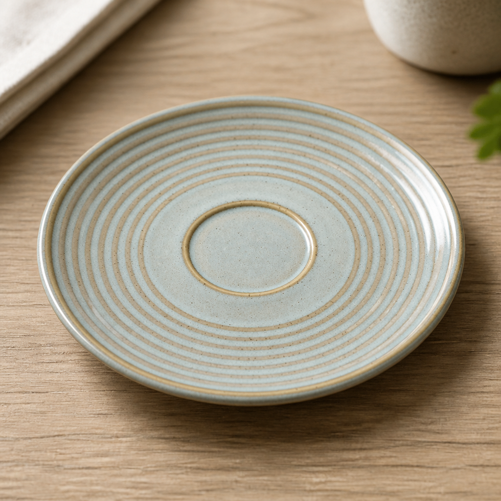 Juniper green round saucers 162mm commercial 12 pack
