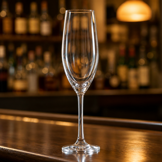 210ml Champagne Glasses - Clear Flute - 6 Pack for Events
