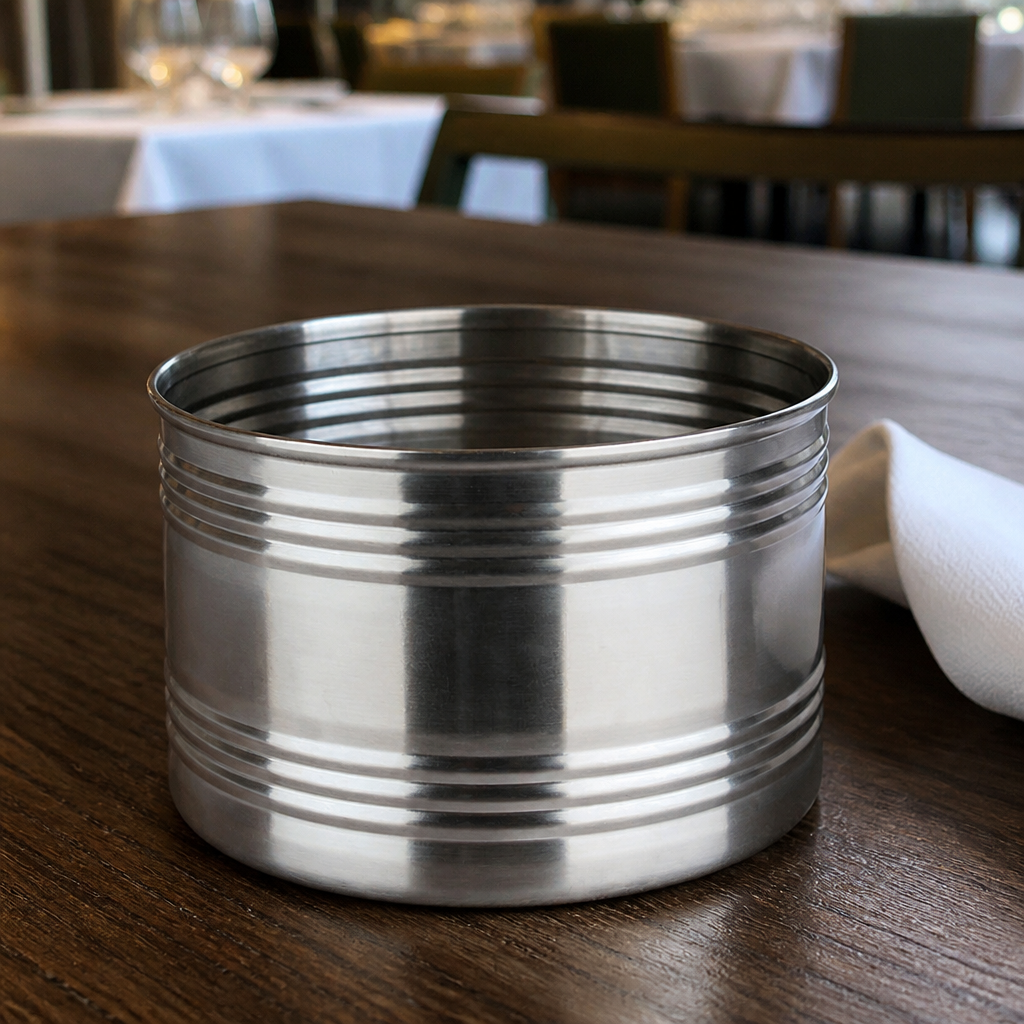 Commercial Stainless Steel Serving Can 120mm Chip Basket