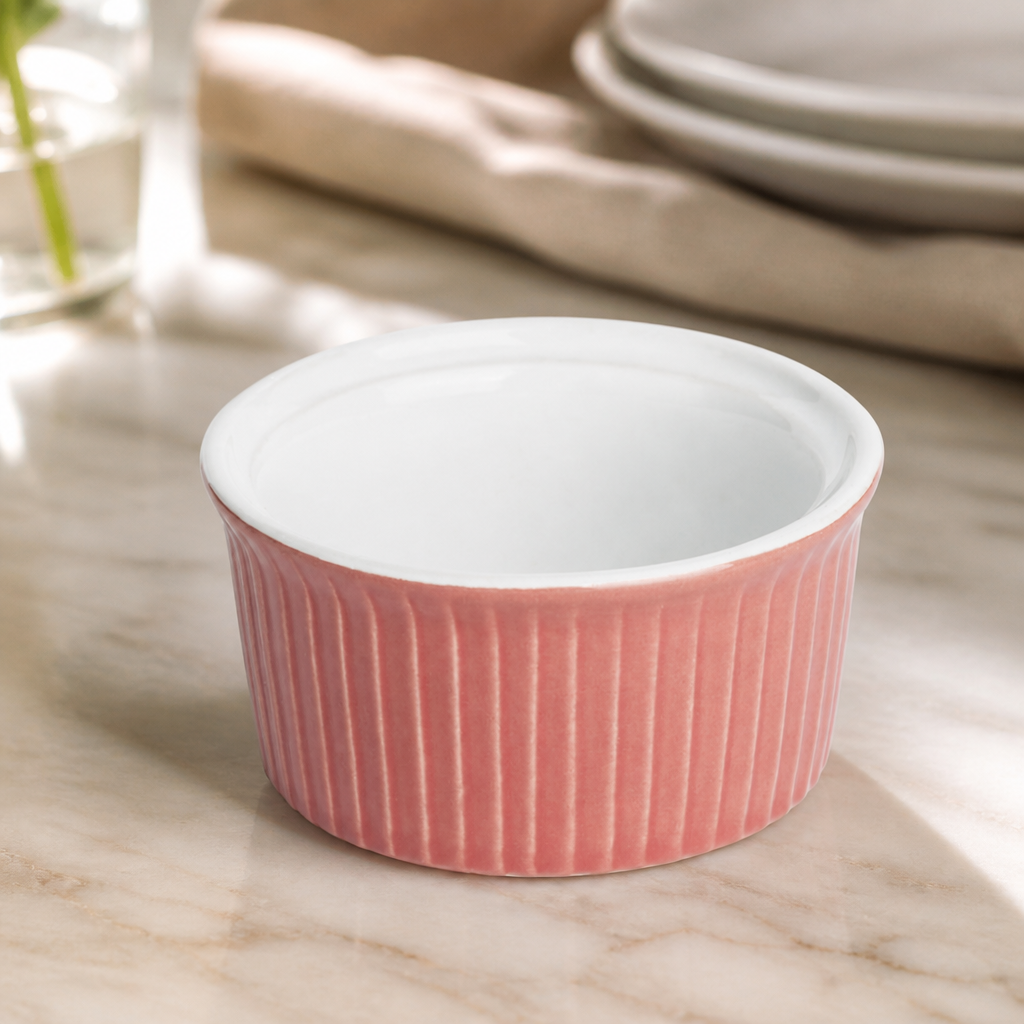 Commercial 70ml Red Souffle Dishes Ramekins - 12 Pack