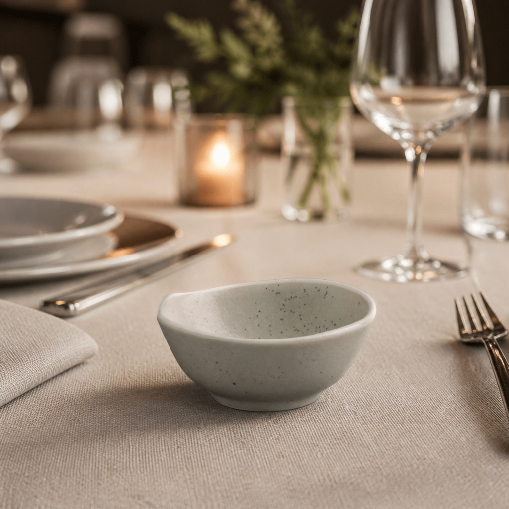80mm Commercial Sandstone Dipping Dishes - 12 Pack