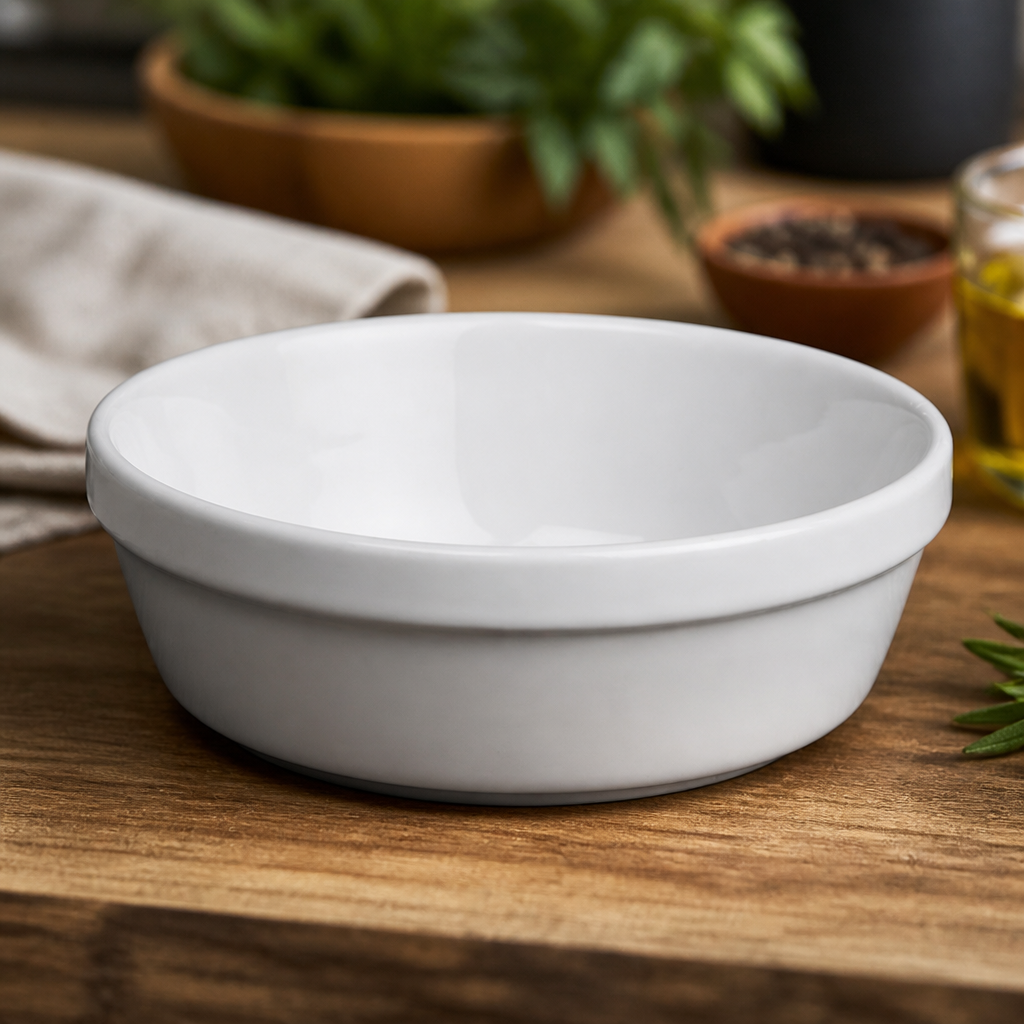 Commercial Porcelain Round Pie Bowls 137mm - 6 Pack