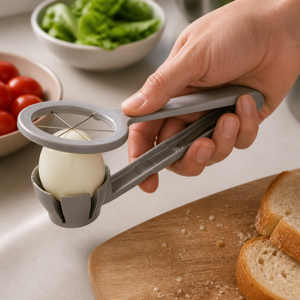 Commercial stainless steel egg wedger for uniform egg slices