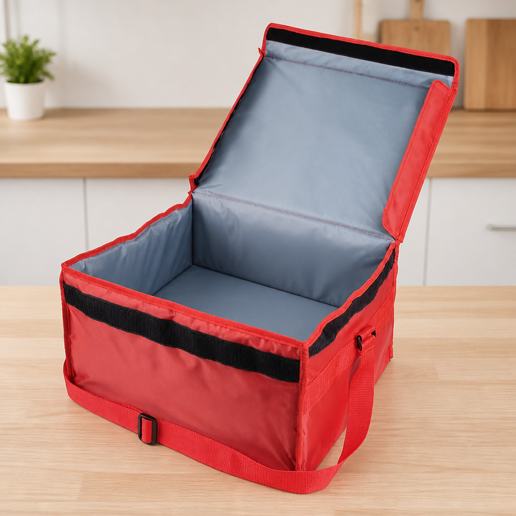Commercial Nylon Insulated Food Delivery Bag with Display Window