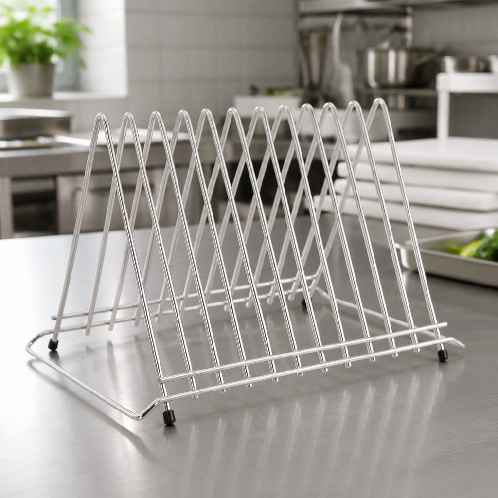 Commercial Chopping Board Rack 10 Slot Storage Solution