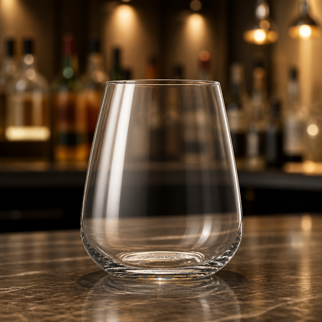 Commercial stemless wine glasses 450ml lead-free crystal 24 pack