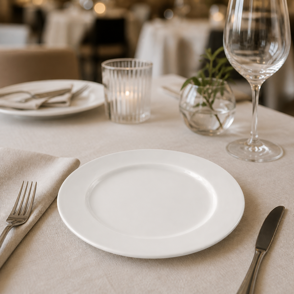 Commercial Winged Plates 190mm 6 Pack Porcelain