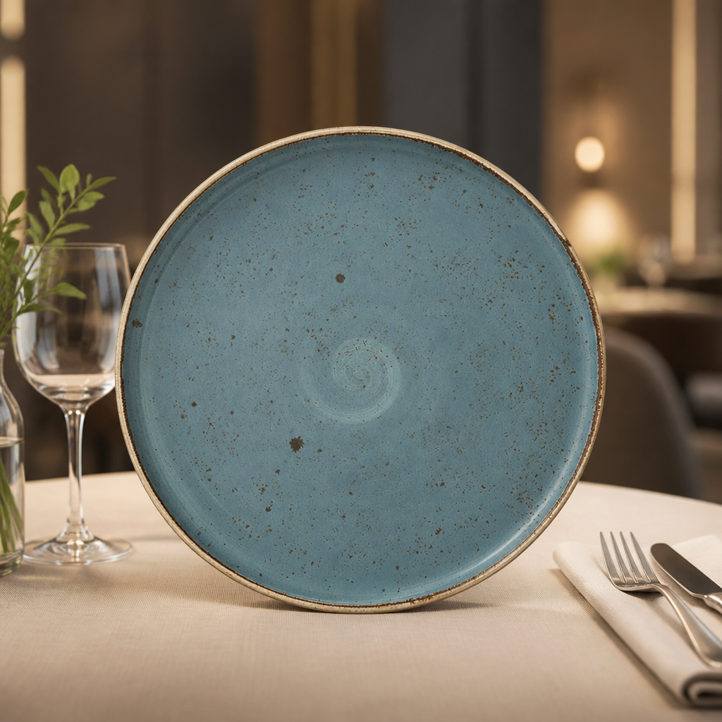 Commercial Stack Plates Blue 285mm Dishwasher Safe 6 Pack