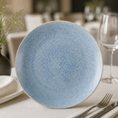 Commercial Coupe Plates 255mm Blue Reactive Glaze 6 Pack