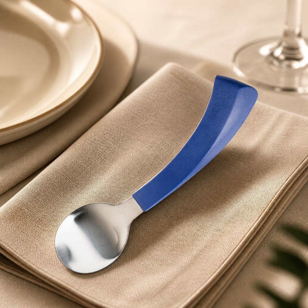 Commercial Left Hand Spoons 12 Pack 18/10 Stainless Steel Blue