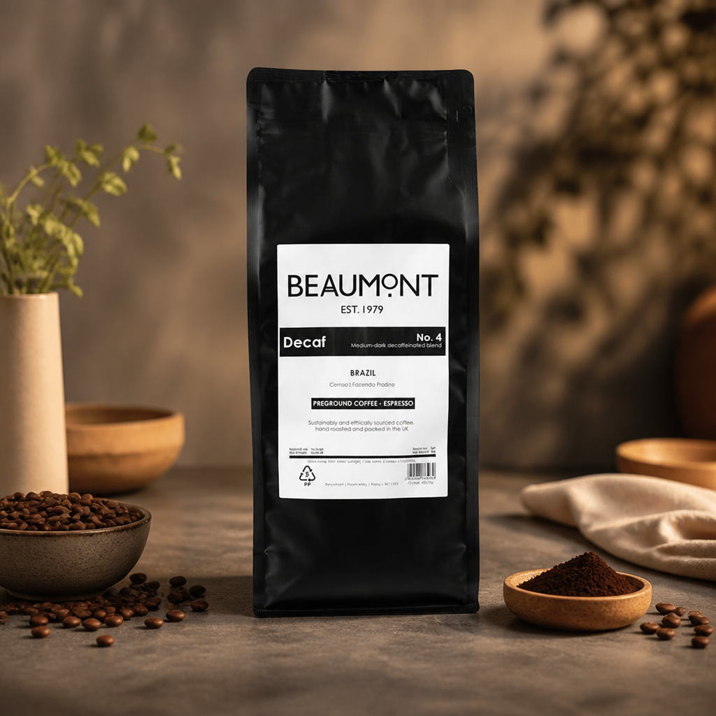 1kg Decaf Espresso Grind Coffee for commercial machines