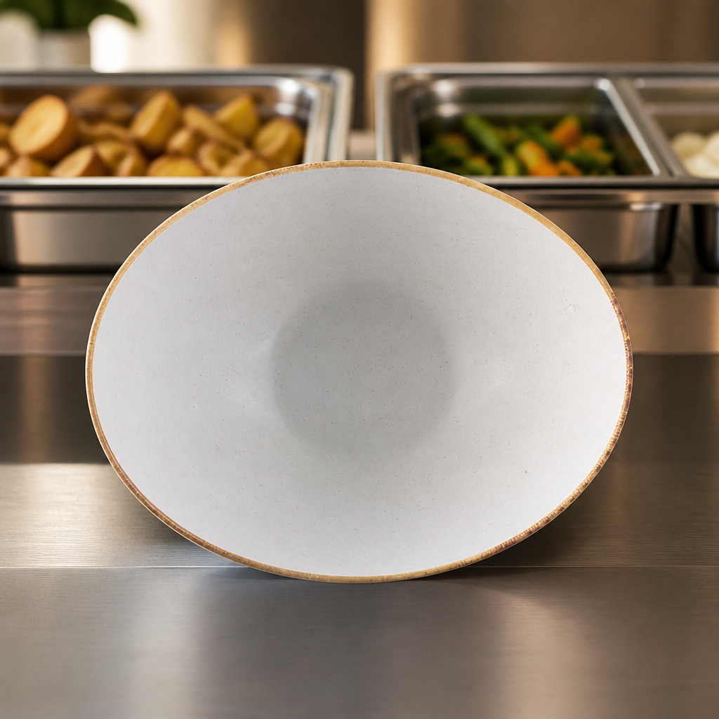 Commercial Melamine Bowl 360mm Rustic 2 Pack