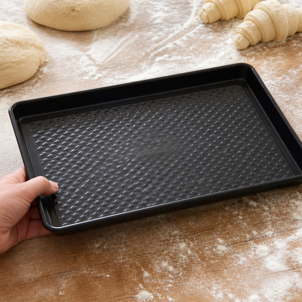 Commercial Baking Tray 390x265mm Non-Stick Heavy Gauge Steel