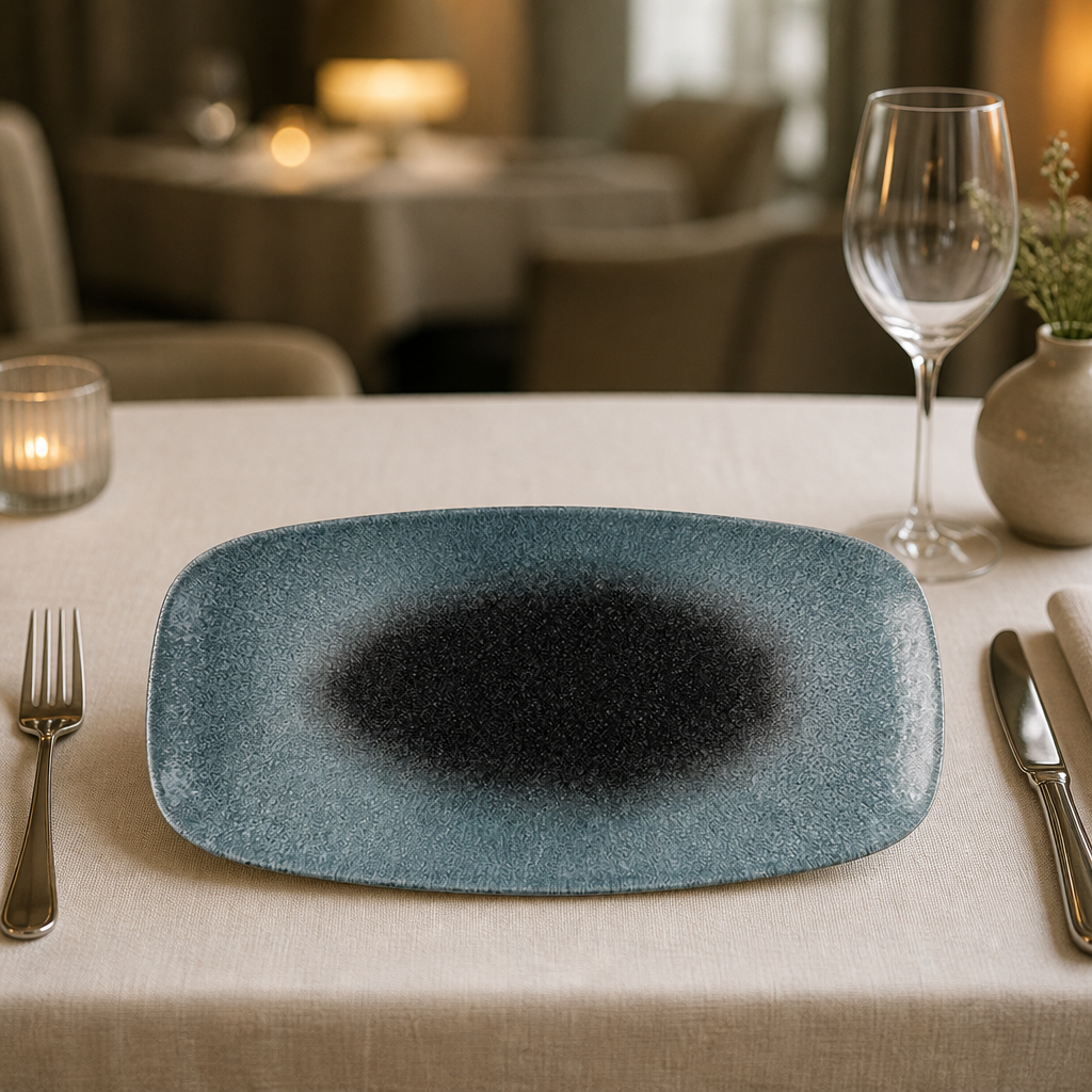 Commercial Oblong Plate Topaz Quartz 355x189mm 6 Pack