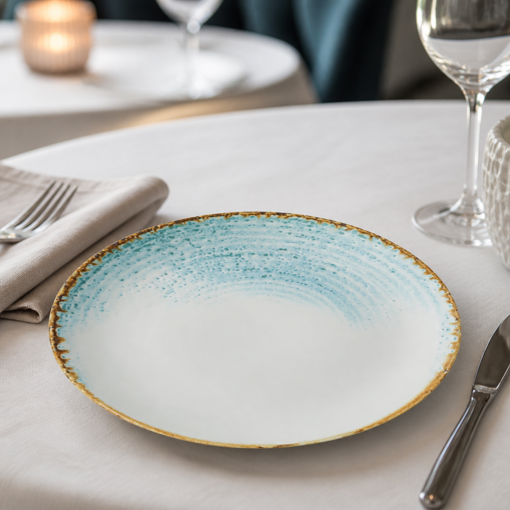 Commercial Porcelain Coupe Plates 220mm - 12 Pack